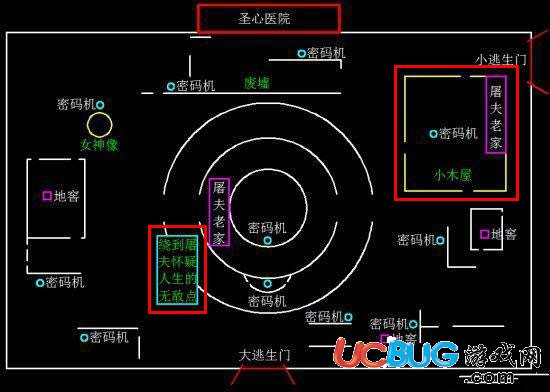 《第五人格手游》圣心医院基本点位与绕法解析