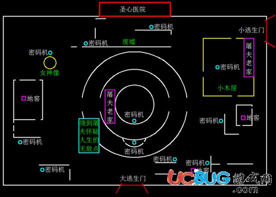 《第五人格手游》圣心医院无敌点在哪 圣心医院无敌点位置说明