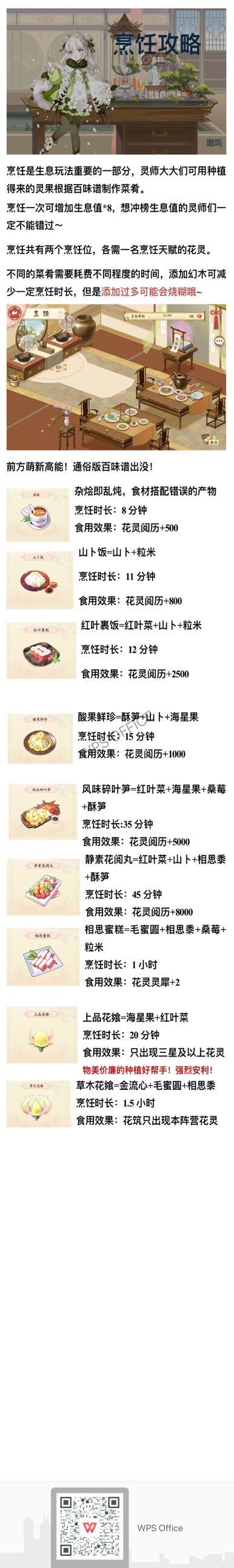 花灵手游中烹饪方法大全-烹饪技巧及食材搭配一览