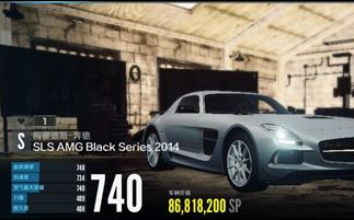 《极品飞车OL》经典鸥翼门——梅赛德斯奔驰 SLS AMG Black Series2014