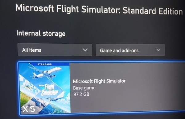 《微软飞行模拟》XSX/S版容量公布 占据100G空间