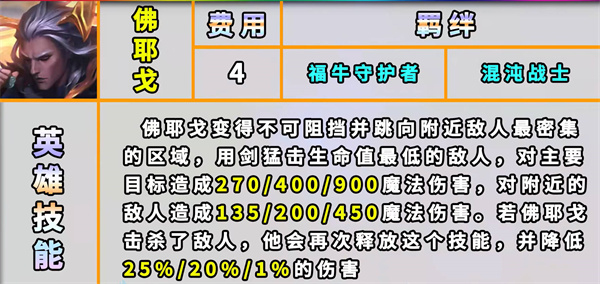 云顶之弈s8佛耶戈技能羁绊一览