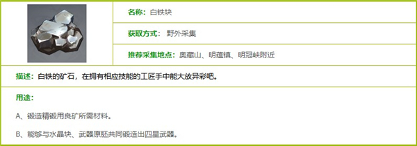 原神白铁块采集位置一览