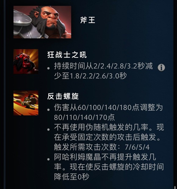 Dota2 7.33斧王加强一览