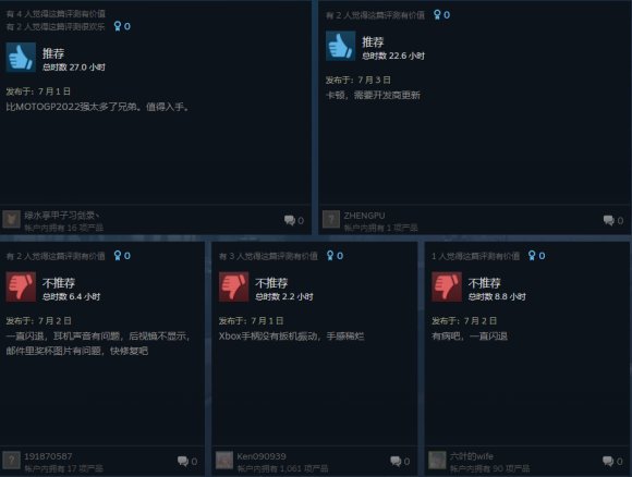 《F1 2022》已正式发售，Steam评价为“褒贬不一”