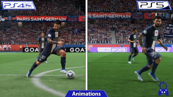 《FIFA 23》PS版本画质对比 PS5版物理效果更好！