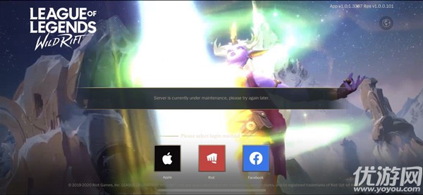 lol手游Server-is-currently-under-maintenance,please-try-again-later解决方法