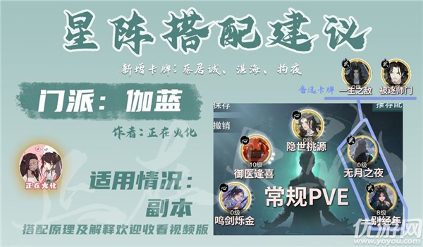 一梦江湖浮生星阵卡牌最强搭配攻略-全门派pve和pvp星阵卡牌搭配推荐