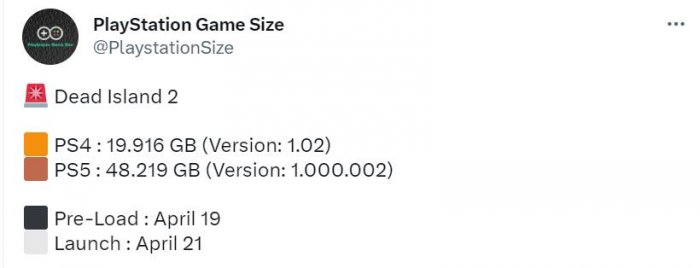 《死亡岛2》4月19日开启预载 PS版容量公开