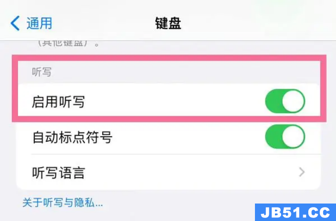 ios14启用听写