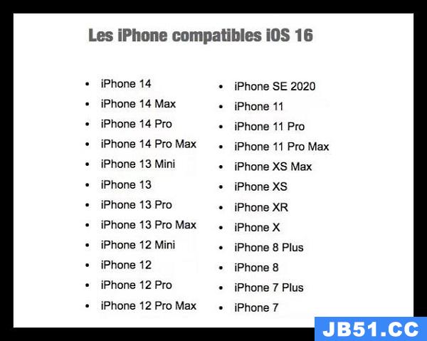 ios16支持哪几款机型详细介绍的
