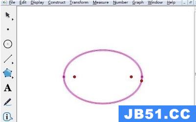 几何画板怎么画椭圆一半虚线一半实线
