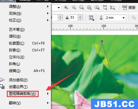 cdrx4怎么把放进形状里