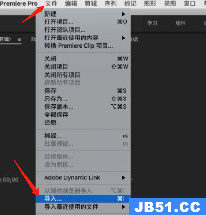 premiere如何导入