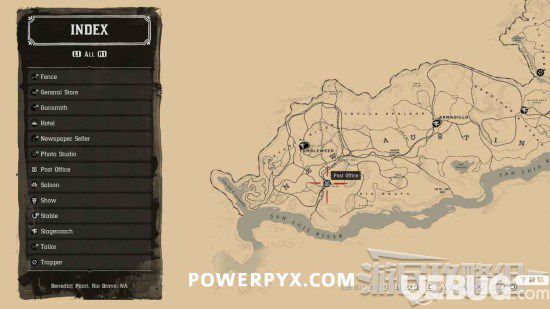 《荒野大镖客2》邮局位置在哪 全邮局及火车站位置介绍