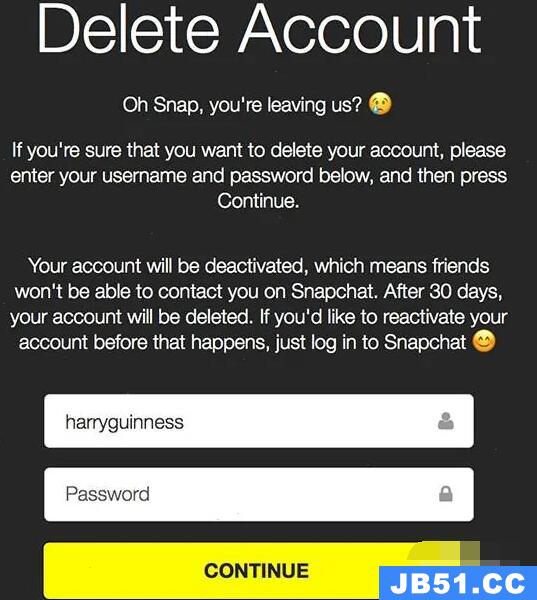 snapchat如何注销账号