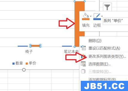 excel折线图和柱状图放在一起怎么做的