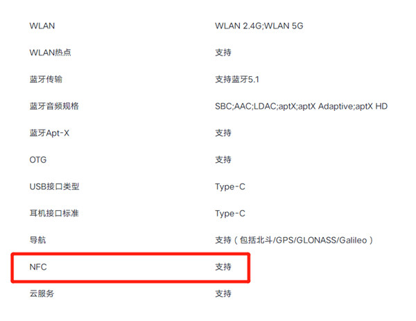 iqooneo5支不支持nfc