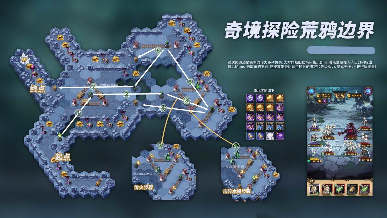 剑与远征荒鸦边界攻略-荒鸦边界路线图分享