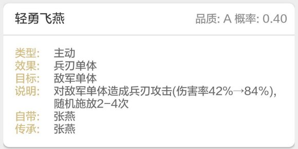 三国志战略版轻勇飞燕A级战法使用攻略
