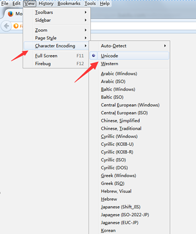 如何解决火狐浏览器中文显示乱码的问题