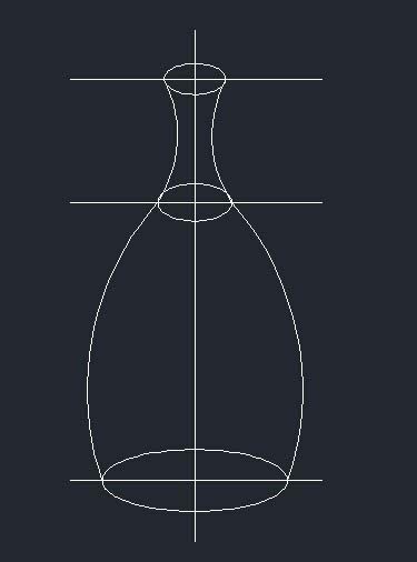 怎么在autocad中绘制简单的花瓶平面图形