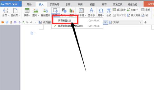 在wps文字中如何添加截屏
