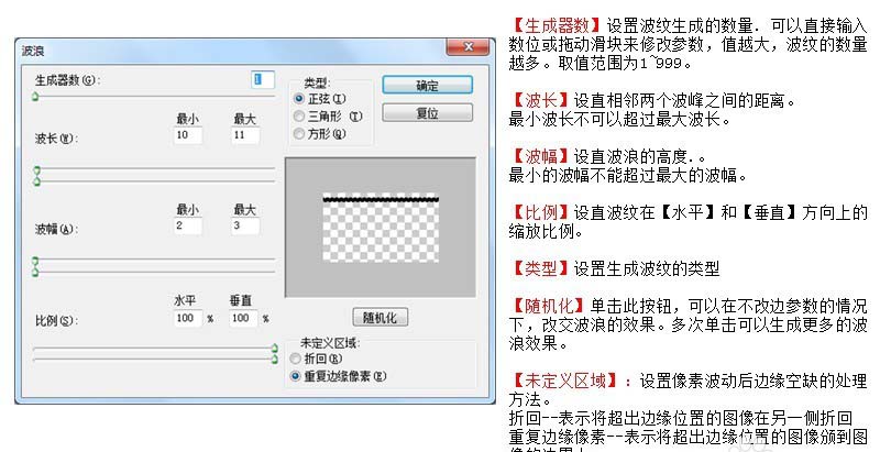 如何在ps中使用滤镜制作波浪线效果图