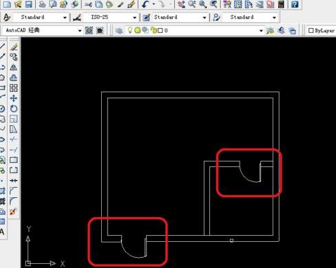 autocad如何画门
