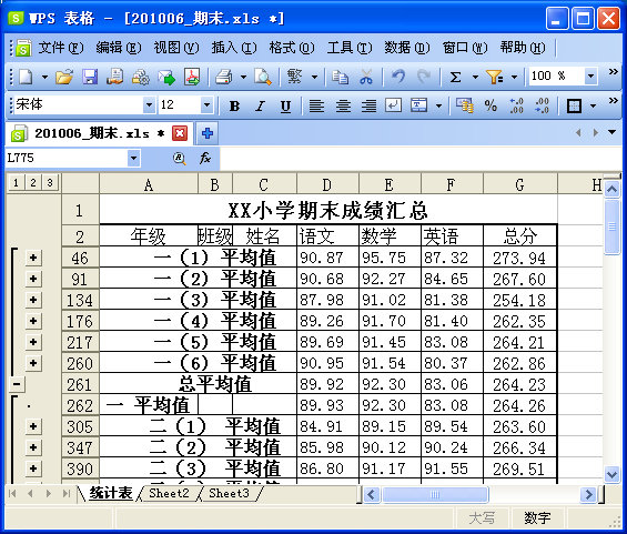 怎么在wps上制作学生成绩表