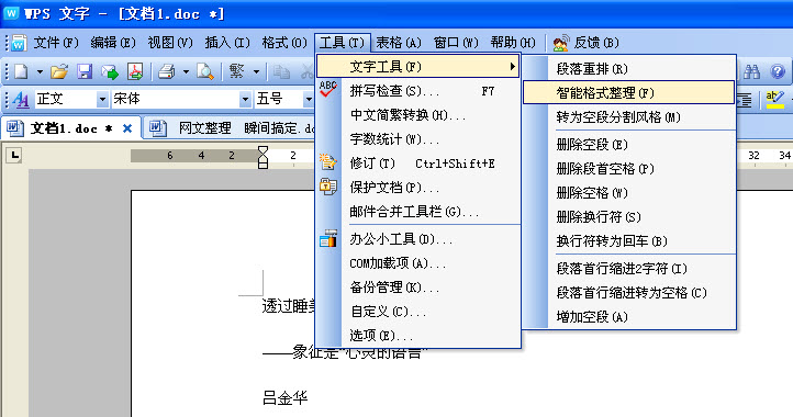 如何在wps文字中快速实现网上文字规范化