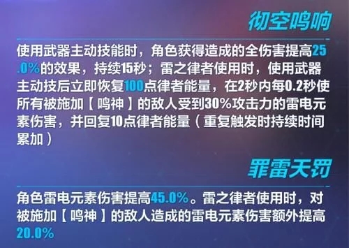 崩坏3雷之律者武器推荐-雷之律者武器天殛之境裁决评测