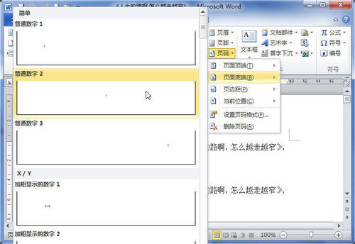 word中页码设置首页不同和奇偶页不同