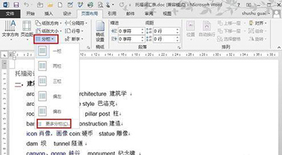 word2010如何分栏排版