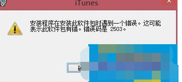 安装itunes报错2503