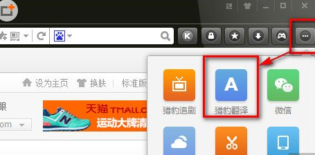 猎豹浏览器翻译功能在哪里开启