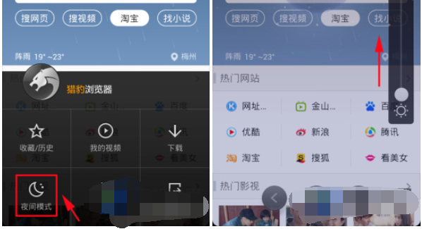 猎豹浏览器手机版设置夜间模式的具体方法是什么