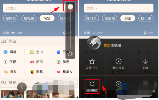 猎豹浏览器手机版设置夜间模式的具体方法是什么