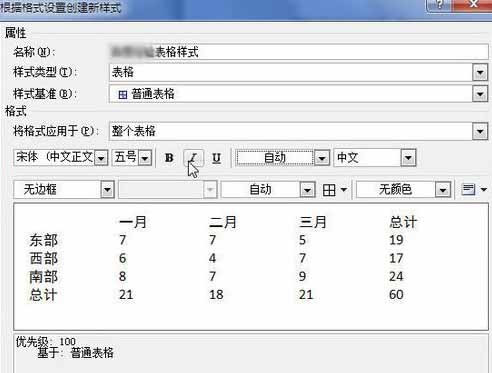 自定义word2010表格样式的操作方法