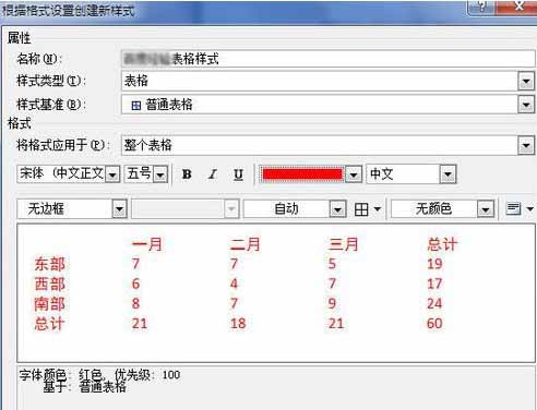 自定义word2010表格样式的操作方法