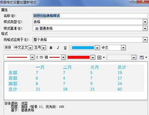 自定义word2010表格样式的操作方法