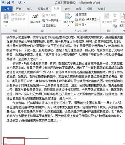 word2010添加脚注在哪里