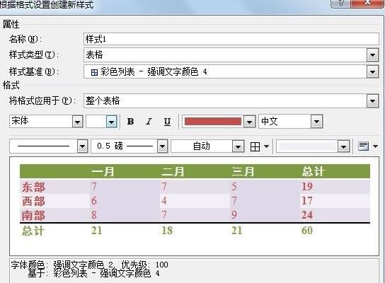 自定义word2010表格样式的操作方法