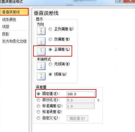 给excel图表添加误差线