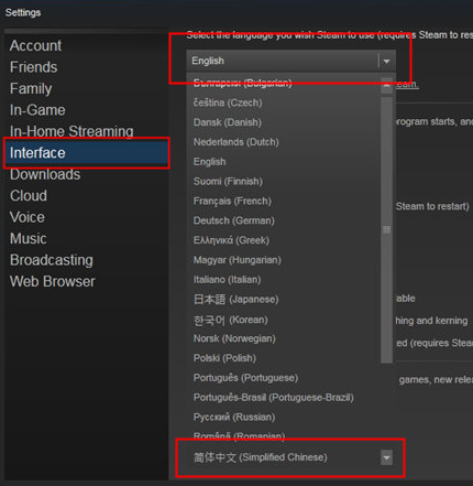 steam怎么设置中文界面