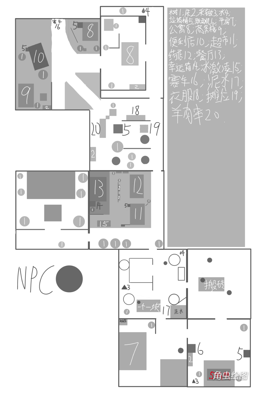 属性与生活3地图详解-地图平面图一览