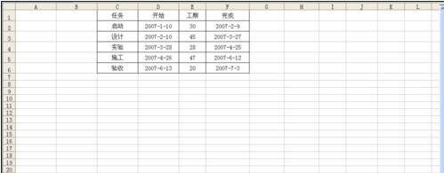 excel2003甘特图制作教程