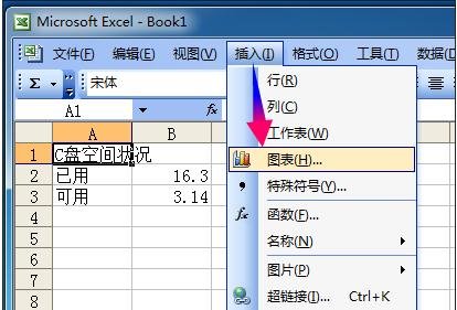 excel2003怎么做饼状图