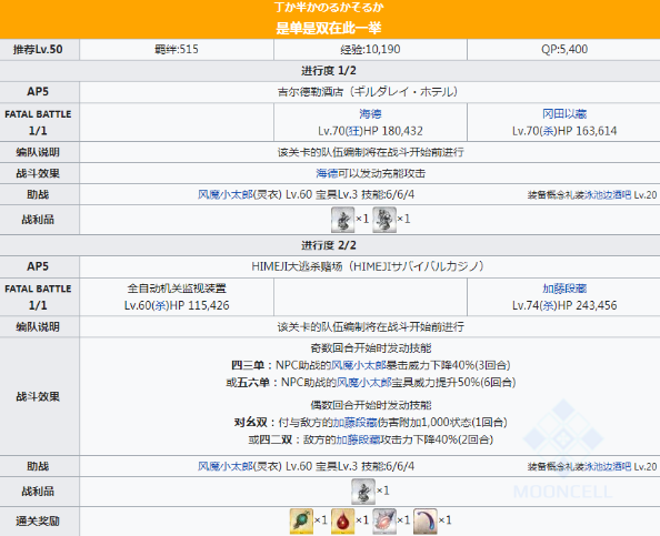 fgo拉斯维加斯支线关卡怎么打-泳装四期支线关卡敌人配置打法攻略