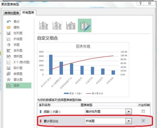 用excel制作柏拉图的方法步骤